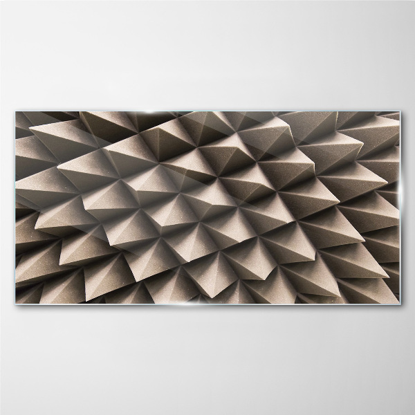 Geometry of three-dimensional forms Wall art on glass