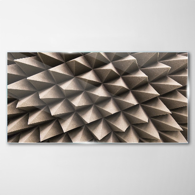 Geometry of three-dimensional forms Wall art on glass
