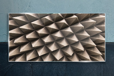 Geometry of three-dimensional forms Wall art on glass