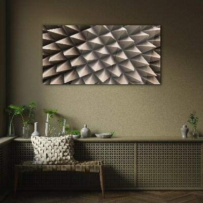 Geometry of three-dimensional forms Wall art on glass