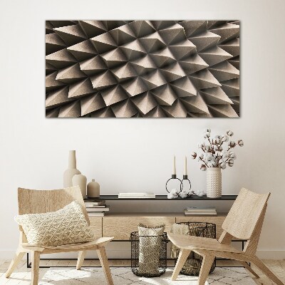 Geometry of three-dimensional forms Wall art on glass