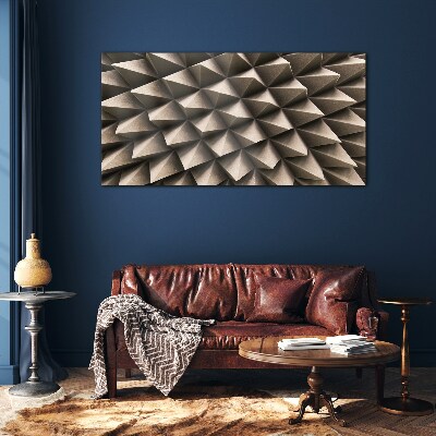 Geometry of three-dimensional forms Wall art on glass