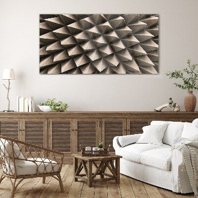 Geometry of three-dimensional forms Wall art on glass