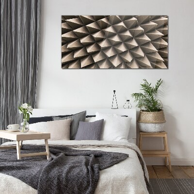 Geometry of three-dimensional forms Wall art on glass