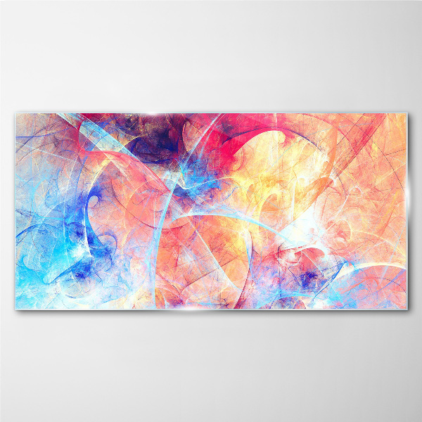 Abstract colors in motion Wall art on glass