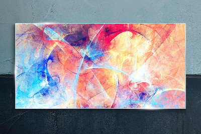 Abstract colors in motion Wall art on glass