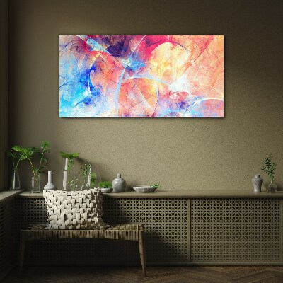 Abstract colors in motion Wall art on glass