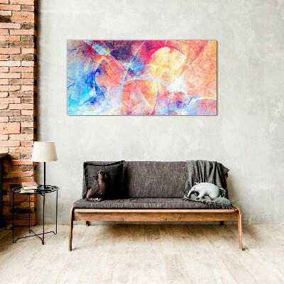 Abstract colors in motion Wall art on glass