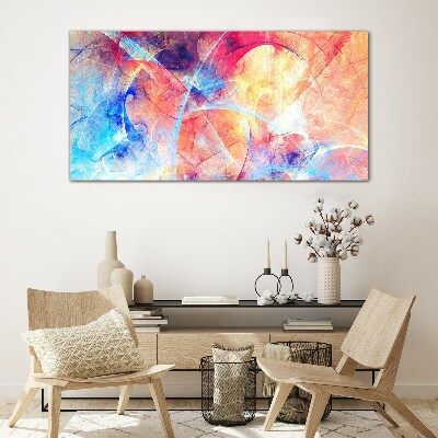 Abstract colors in motion Wall art on glass