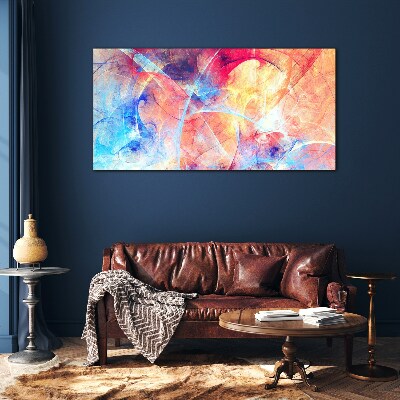 Modern abstraction Glass Print