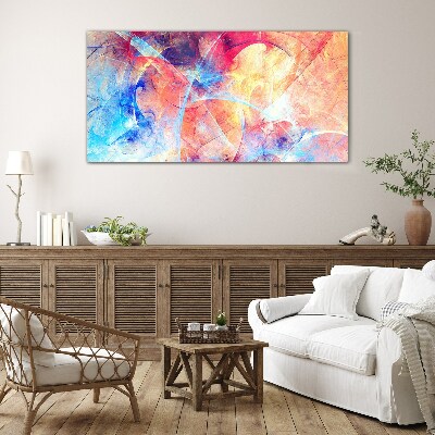 Abstract colors in motion Wall art on glass