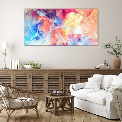 Modern abstraction Glass Print