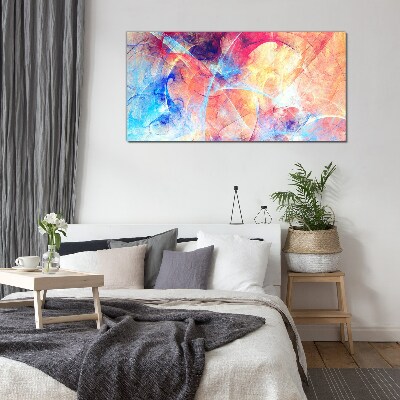 Abstract colors in motion Wall art on glass