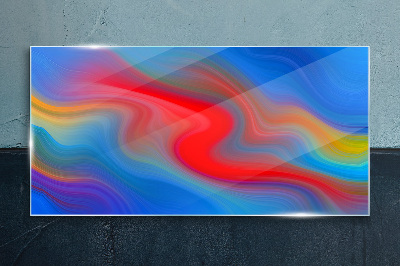 Waves of color in motion Glass art print