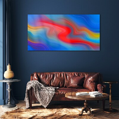 Waves of color in motion Glass art print
