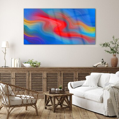 Waves of color in motion Glass art print