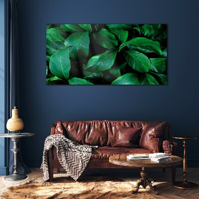 Flower leaves plant Glass Print