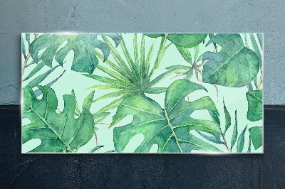 Leaves Glass Print