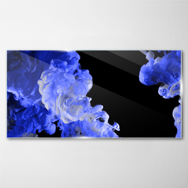 Sky with blue clouds Glass art print