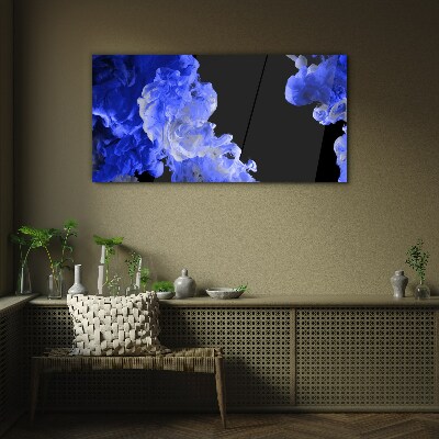 Sky with blue clouds Glass art print