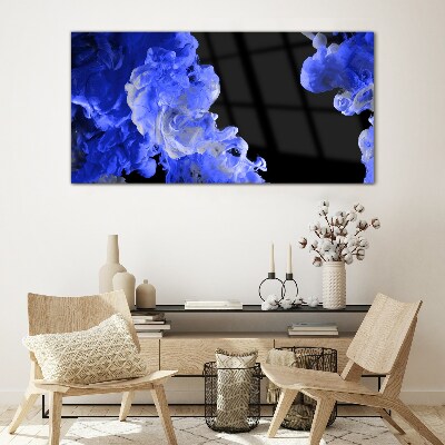 Sky with blue clouds Glass art print