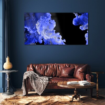 Sky with blue clouds Glass art print