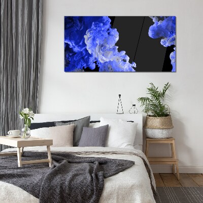 Sky with blue clouds Glass art print