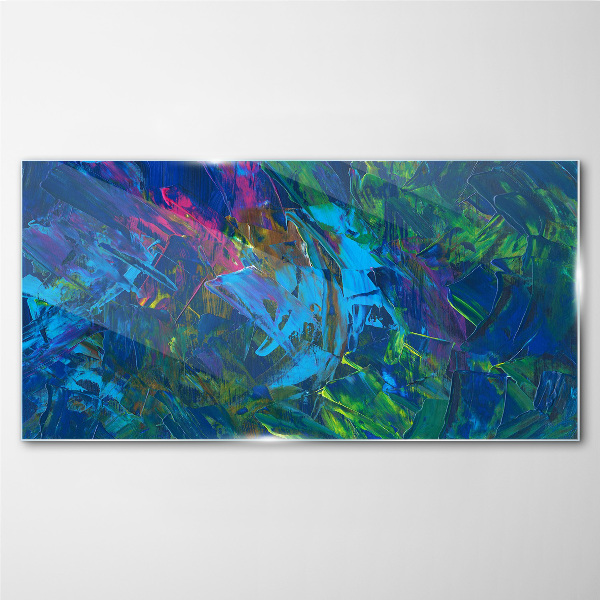 Colorful chaos of abstraction Glass art print
