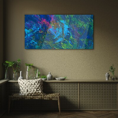 Colorful chaos of abstraction Glass art print