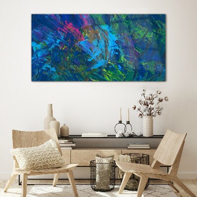 Colorful chaos of abstraction Glass art print