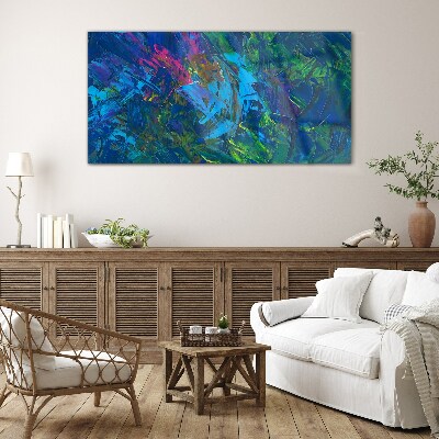 Colorful chaos of abstraction Glass art print