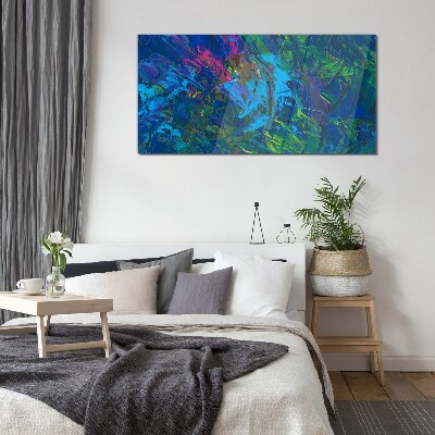 Colorful chaos of abstraction Glass art print