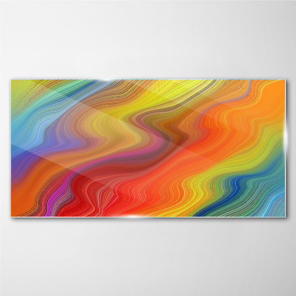 A wave of colors in motion Glass art print