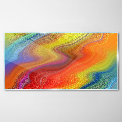 A wave of colors in motion Glass art print