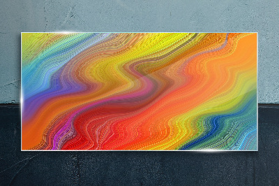 A wave of colors in motion Glass art print