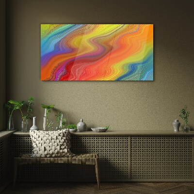 A wave of colors in motion Glass art print
