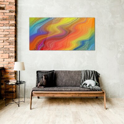 A wave of colors in motion Glass art print