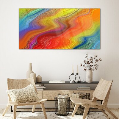 A wave of colors in motion Glass art print