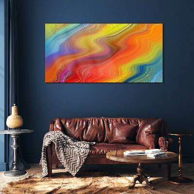 A wave of colors in motion Glass art print