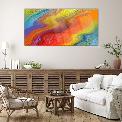 A wave of colors in motion Glass art print