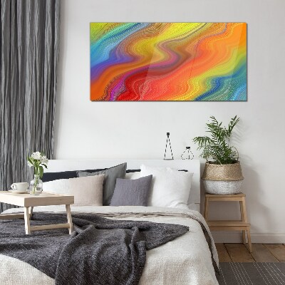 A wave of colors in motion Glass art print