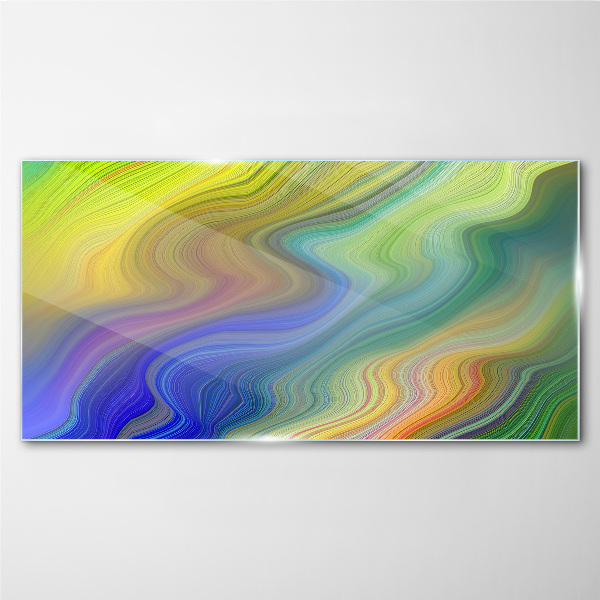 Colorful swirl of abstraction Glass art print