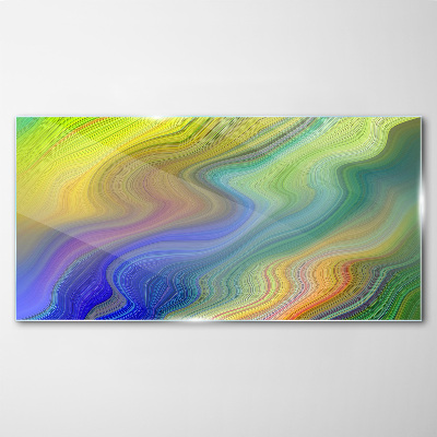 Colorful swirl of abstraction Glass art print