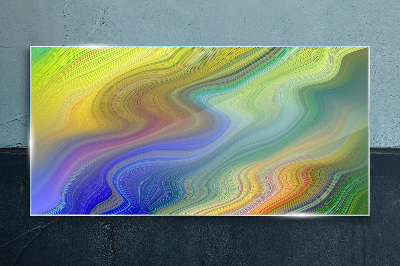 Colorful swirl of abstraction Glass art print