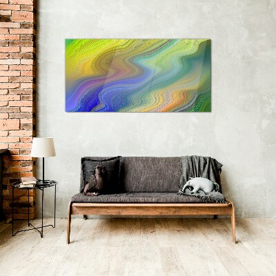 Colorful swirl of abstraction Glass art print
