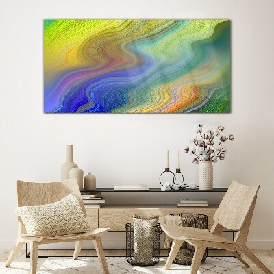 Colorful swirl of abstraction Glass art print