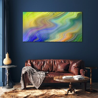 Colorful swirl of abstraction Glass art print
