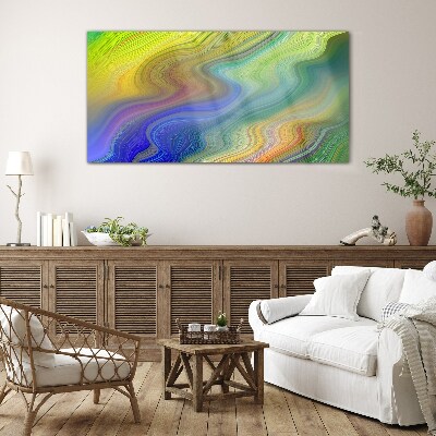 Colorful swirl of abstraction Glass art print