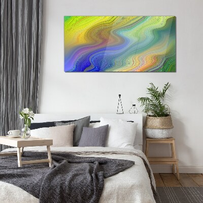 Colorful swirl of abstraction Glass art print