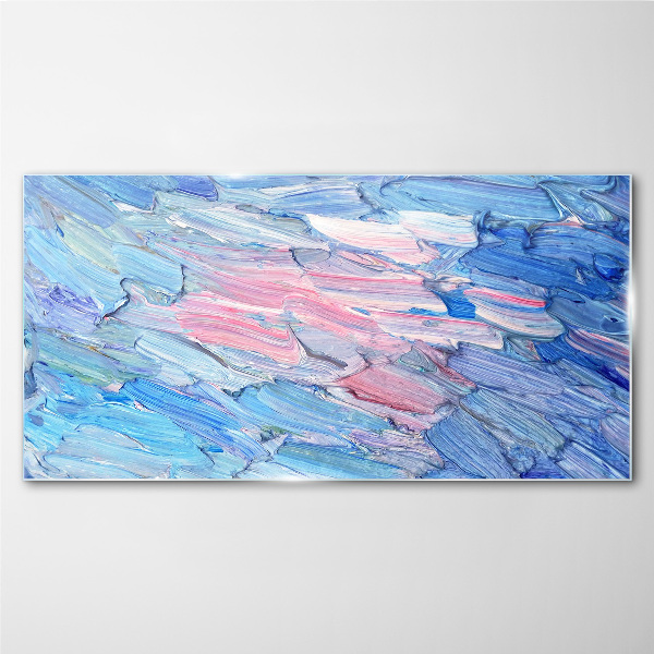 Pastel waves Glass art print